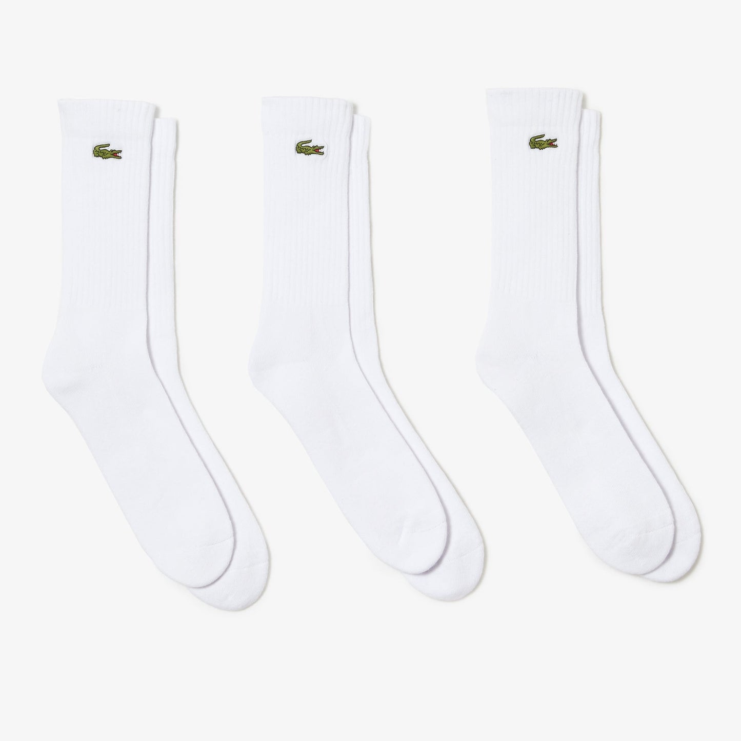 Chaussettes Lacoste (Lot de 3, blanc)