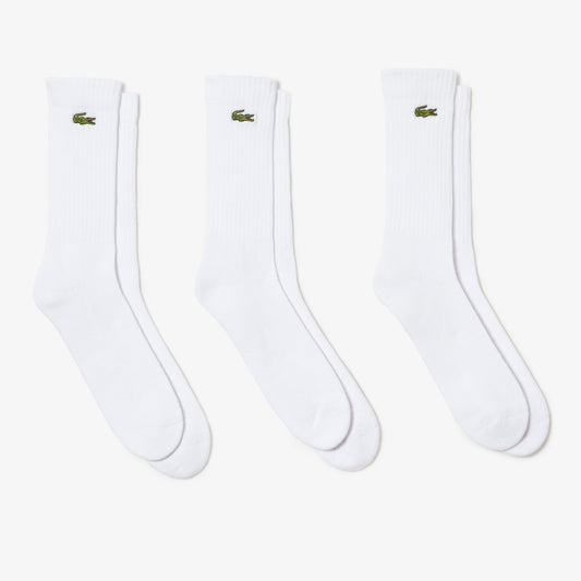 Chaussettes Lacoste (Lot de 3, blanc)