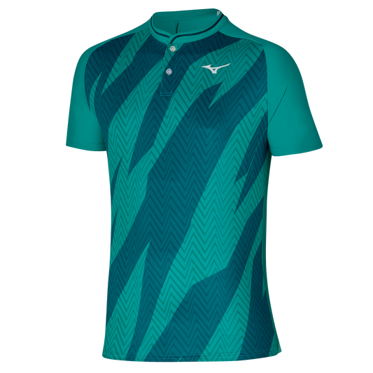 Polo Mizuno Shadow (Pour homme, bleu turquoise)