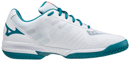 Chaussures de Padel Mizuno Wave Exceed SL 2 (AC) (Blanc/Bleu Port de Mer/Rouge Orangé)