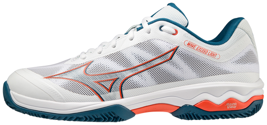 Chaussures de padel Mizuno Exceed Light CC (Homme, Blanc/Orange)