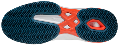 Chaussures de padel Mizuno Exceed Light CC (Homme, Blanc/Orange)