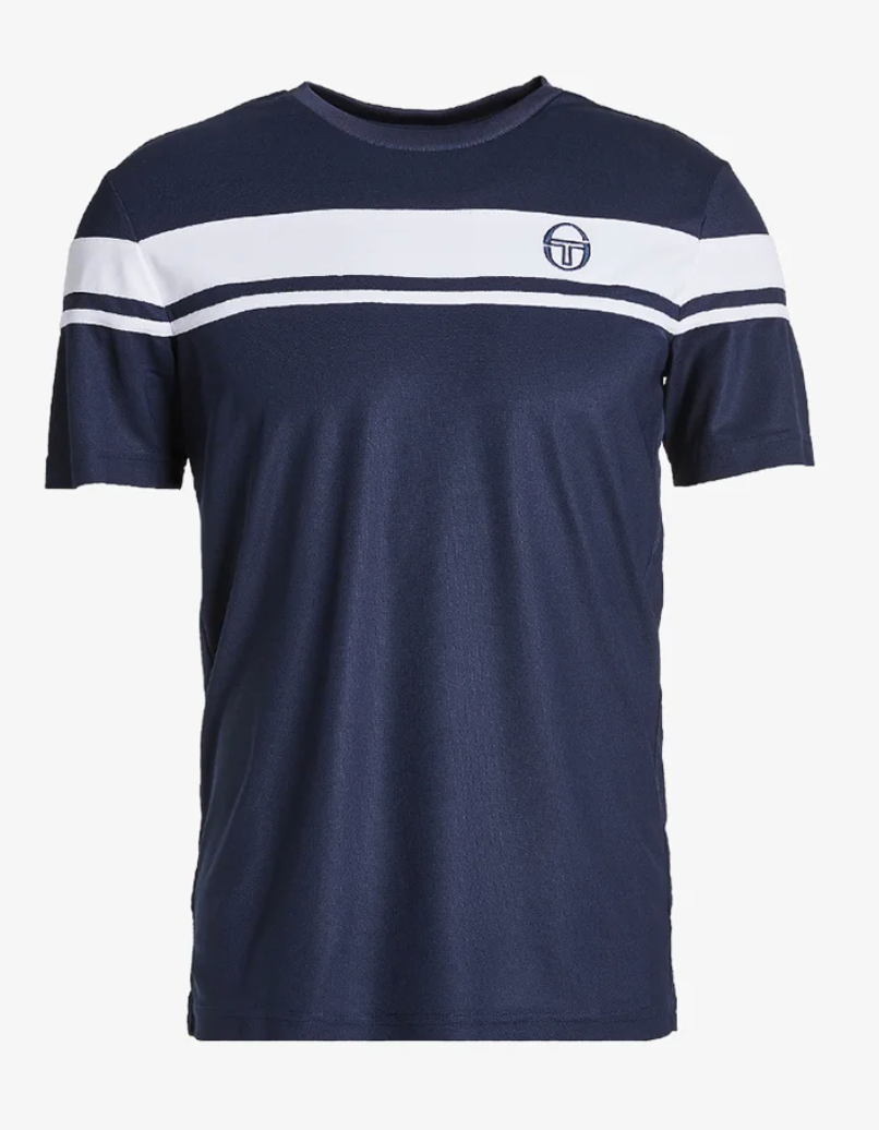 T-shirt Sergio Tacchini Young Line Pro (Bleu marine/Blanc)