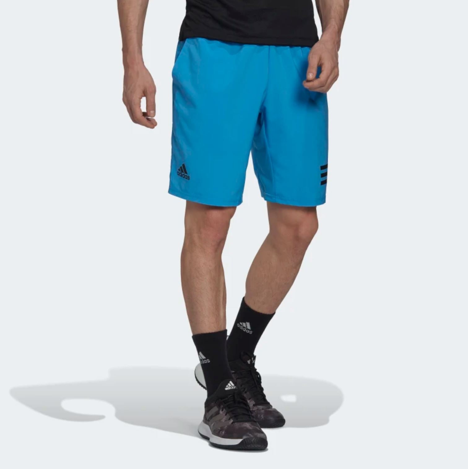 Shorts Adidas Club à 3 bandes (Bleu)