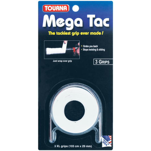 Overgrips Tourna Mega Tac (Blanc, Lot de 3)