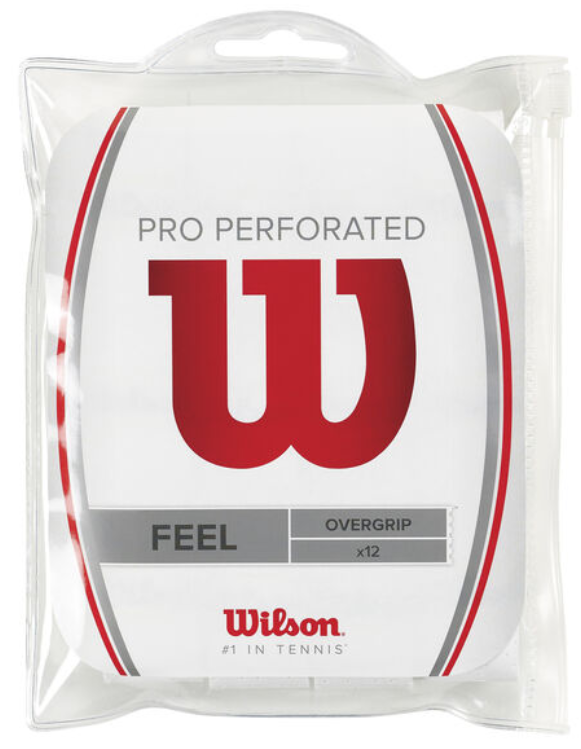 Overgrip perforé Wilson Pro (Lot de 12, blanc)