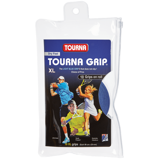 Overgrip Tourna Grip XL Dry Feel (Bleu Pack de 10)
