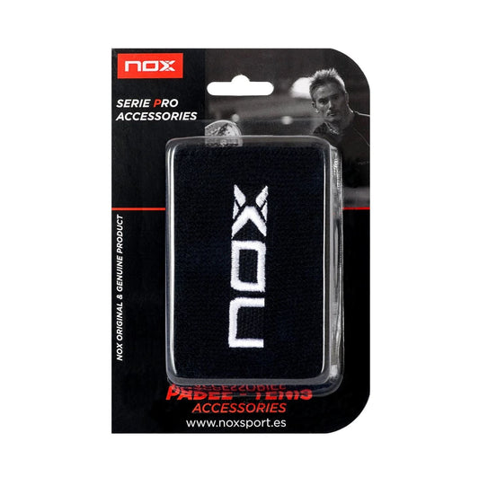 Bandeaux de poignet Nox (lot de 2, noir avec logo blanc)