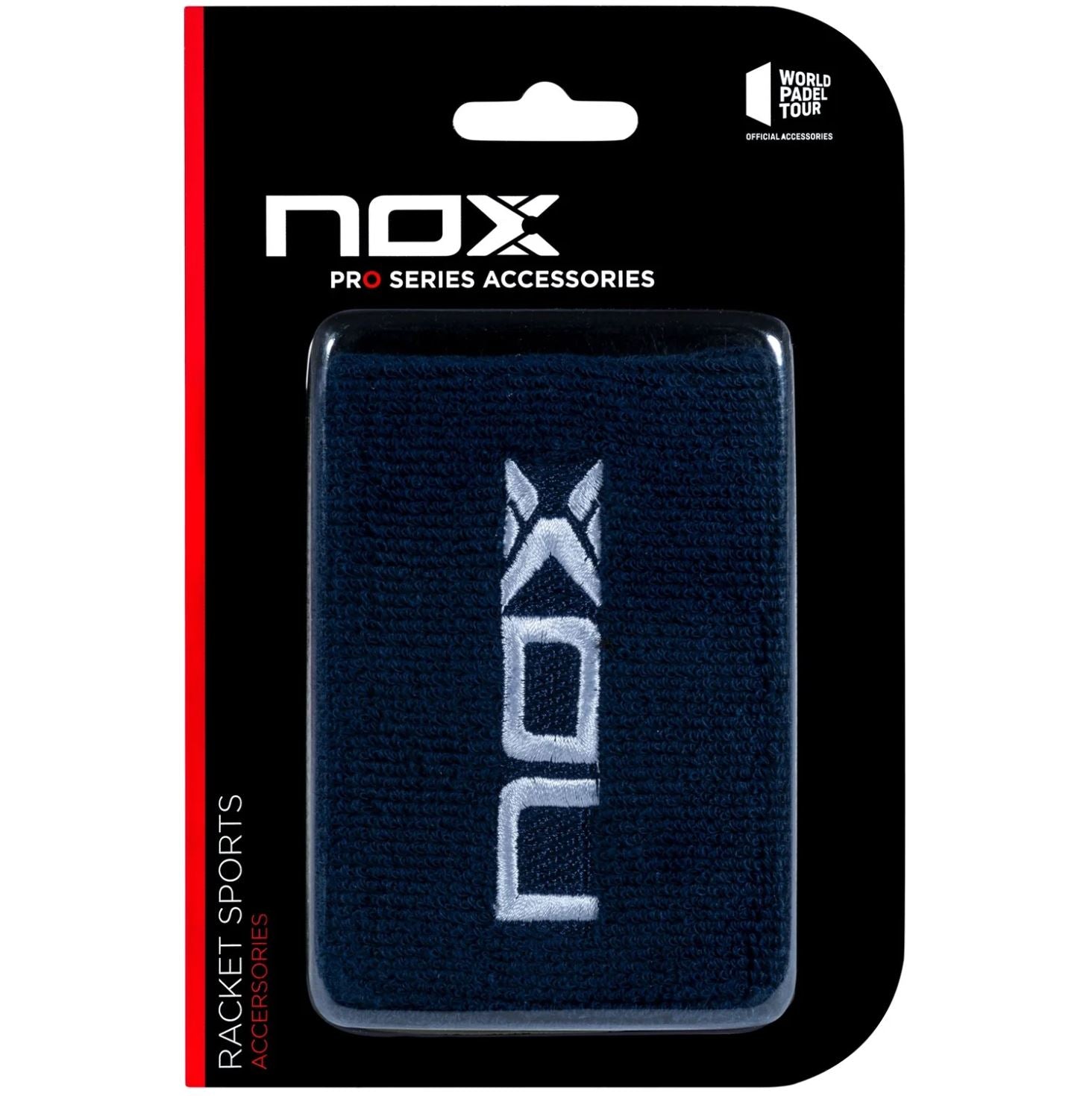 Bandeaux de poignet Nox (lot de 2, bleu marine avec logo blanc)